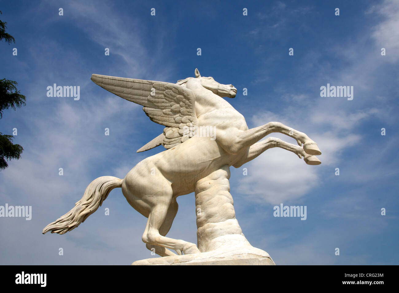 El caballo alado Pegaso esculpido por Aristodemo Costoli 1865 Jardines Boboli Florencia Italia Foto de stock