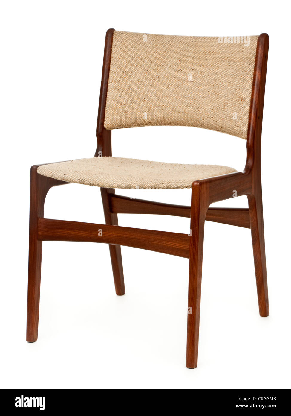 Vintage modernista danés silla de comedor de madera de teca maciza  Fotografía de stock - Alamy