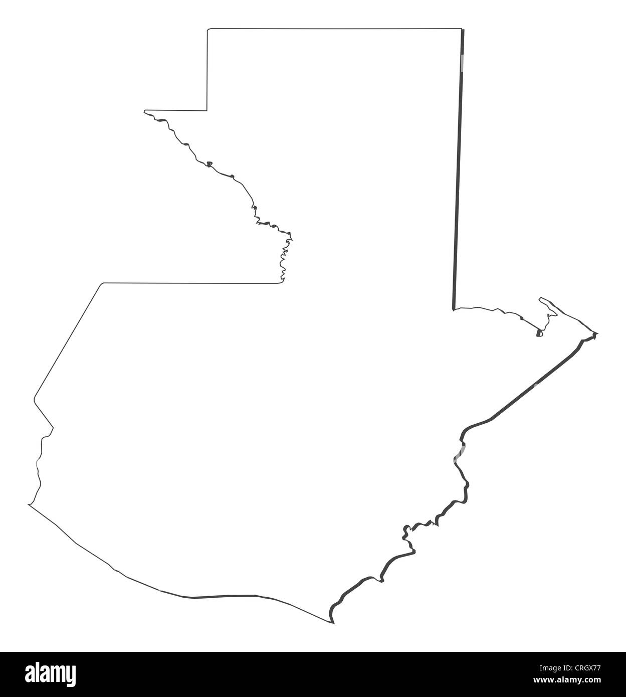 Imagen De Mapa De Guatemala Blanco Y Negro Regiones De Esquema Porn