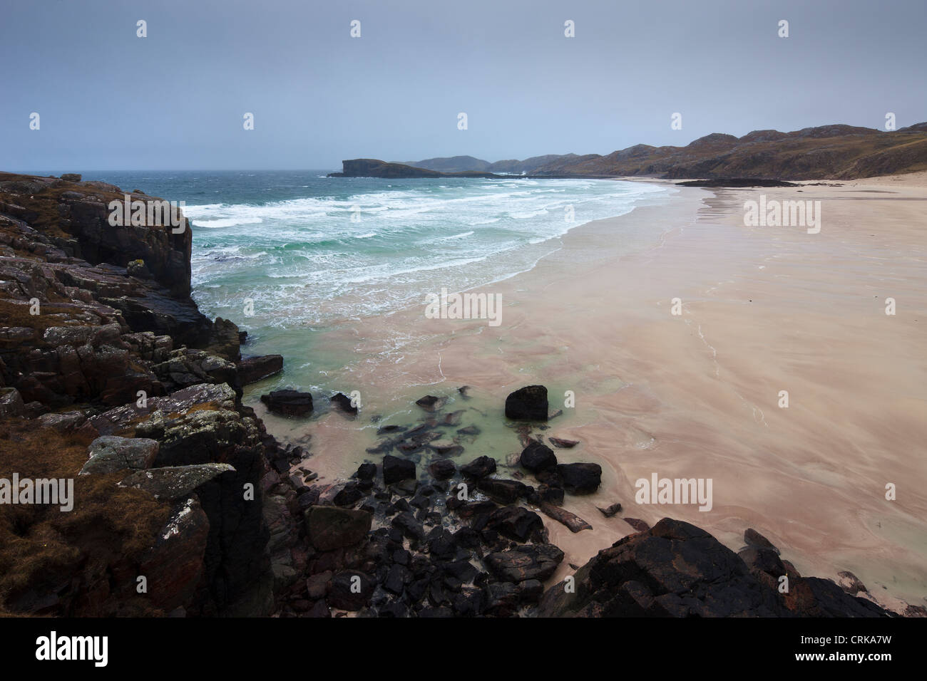 Playa Oldshoremore, Sutherland, Escocia Foto de stock