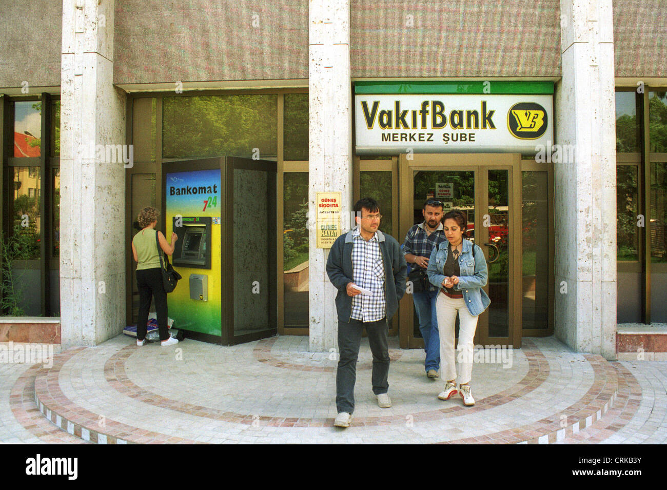 Una sucursal del Banco Vakif turco en Ankara Foto de stock
