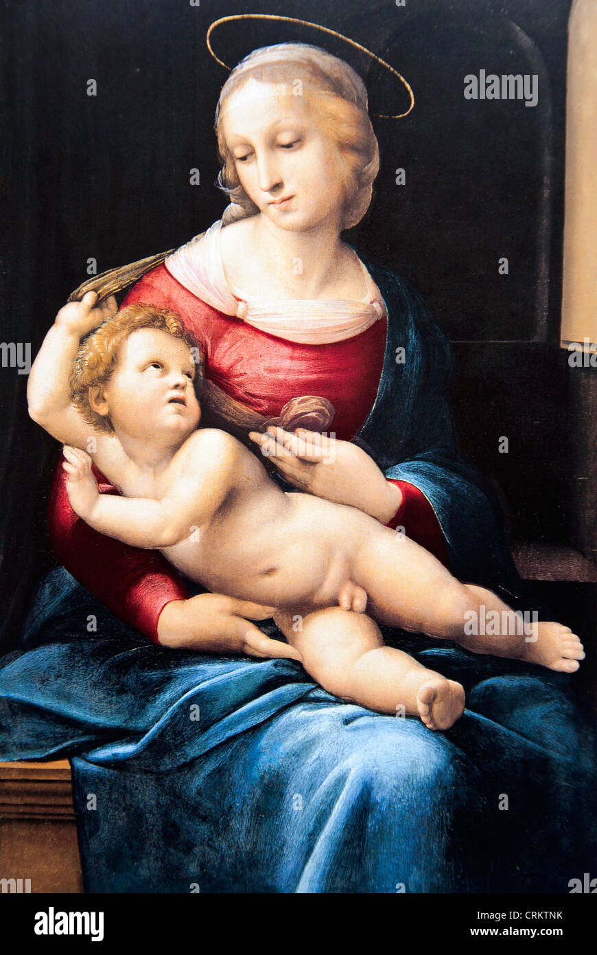 La Virgen y el niño (el Bridgewater Madonna) - Rafael Foto de stock