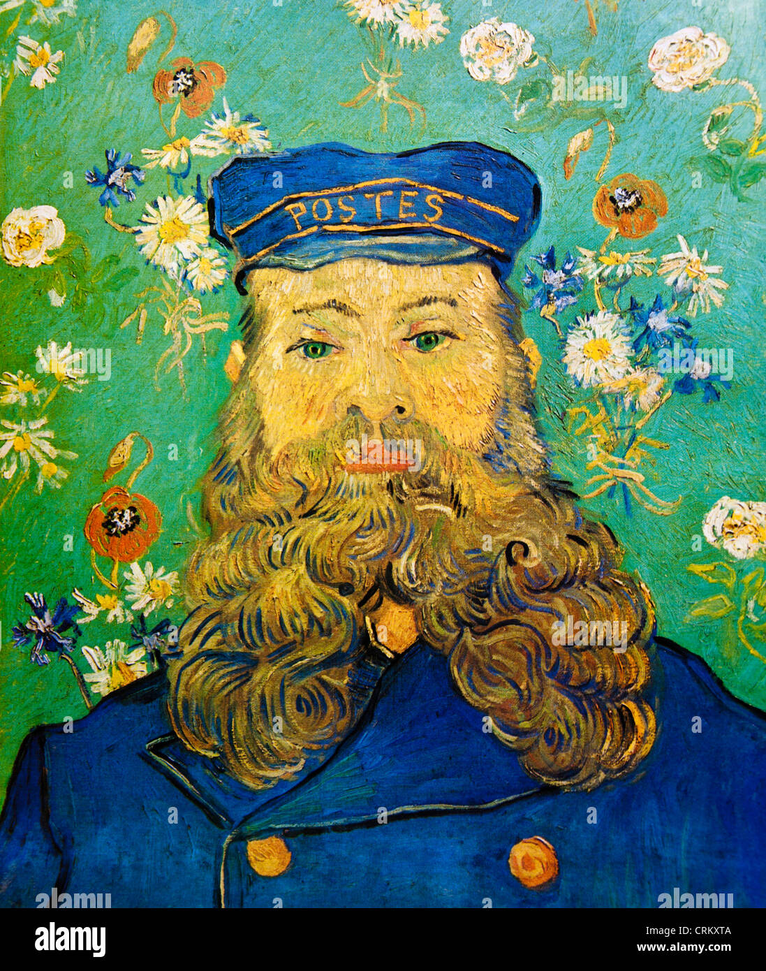 El Cartero Roulin - Van Gogh Foto de stock