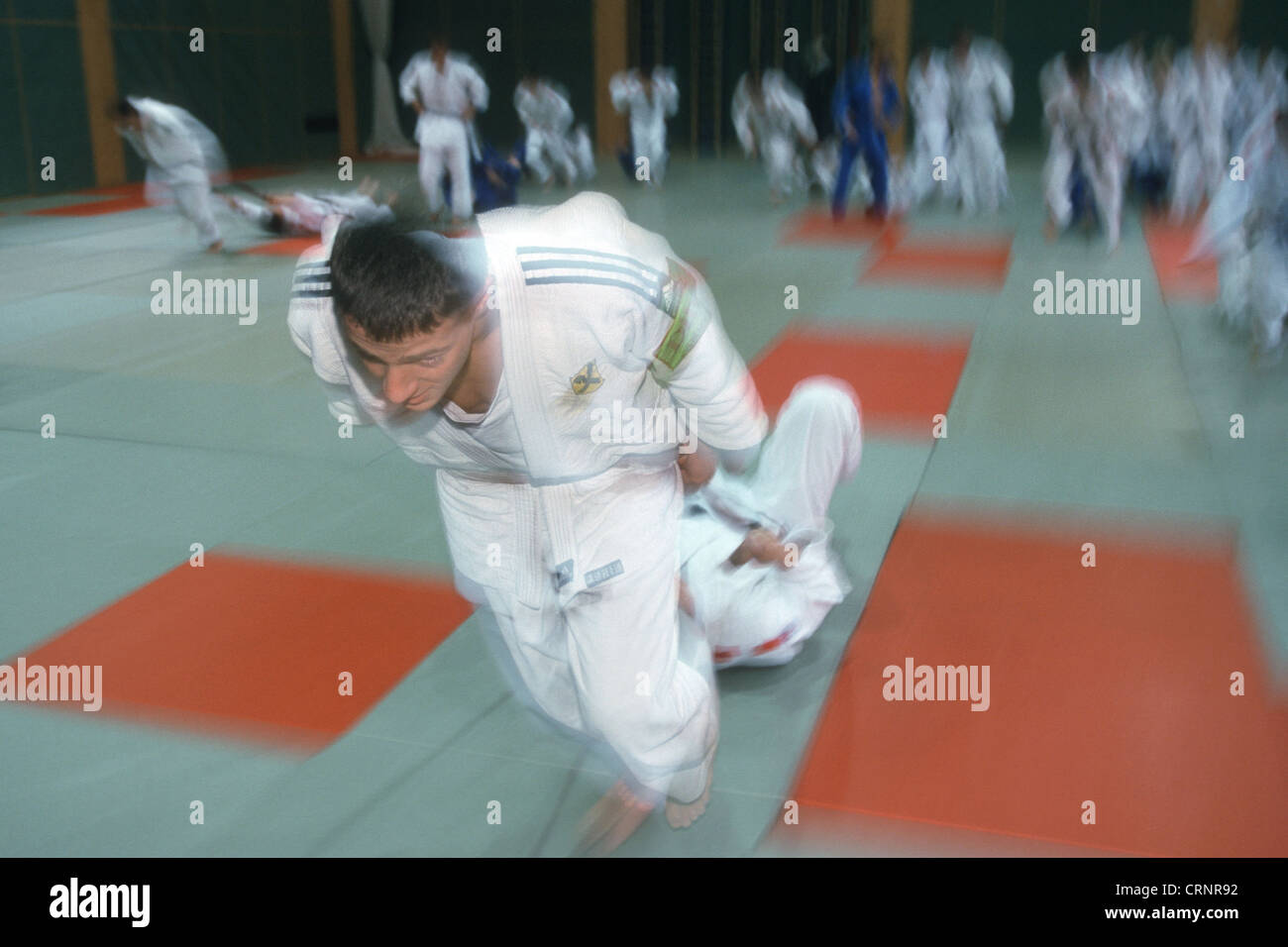 Formación del Equipo Nacional de Judo austriaco de muestra Foto de stock