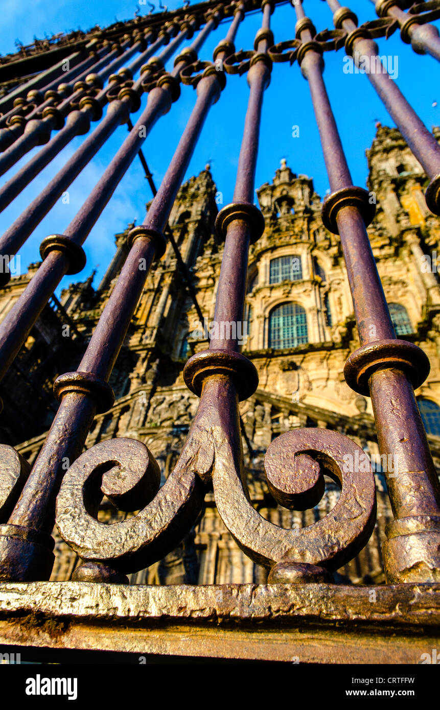 Al norte de la Catedral de Santiago de Compostela España Europa Foto de stock