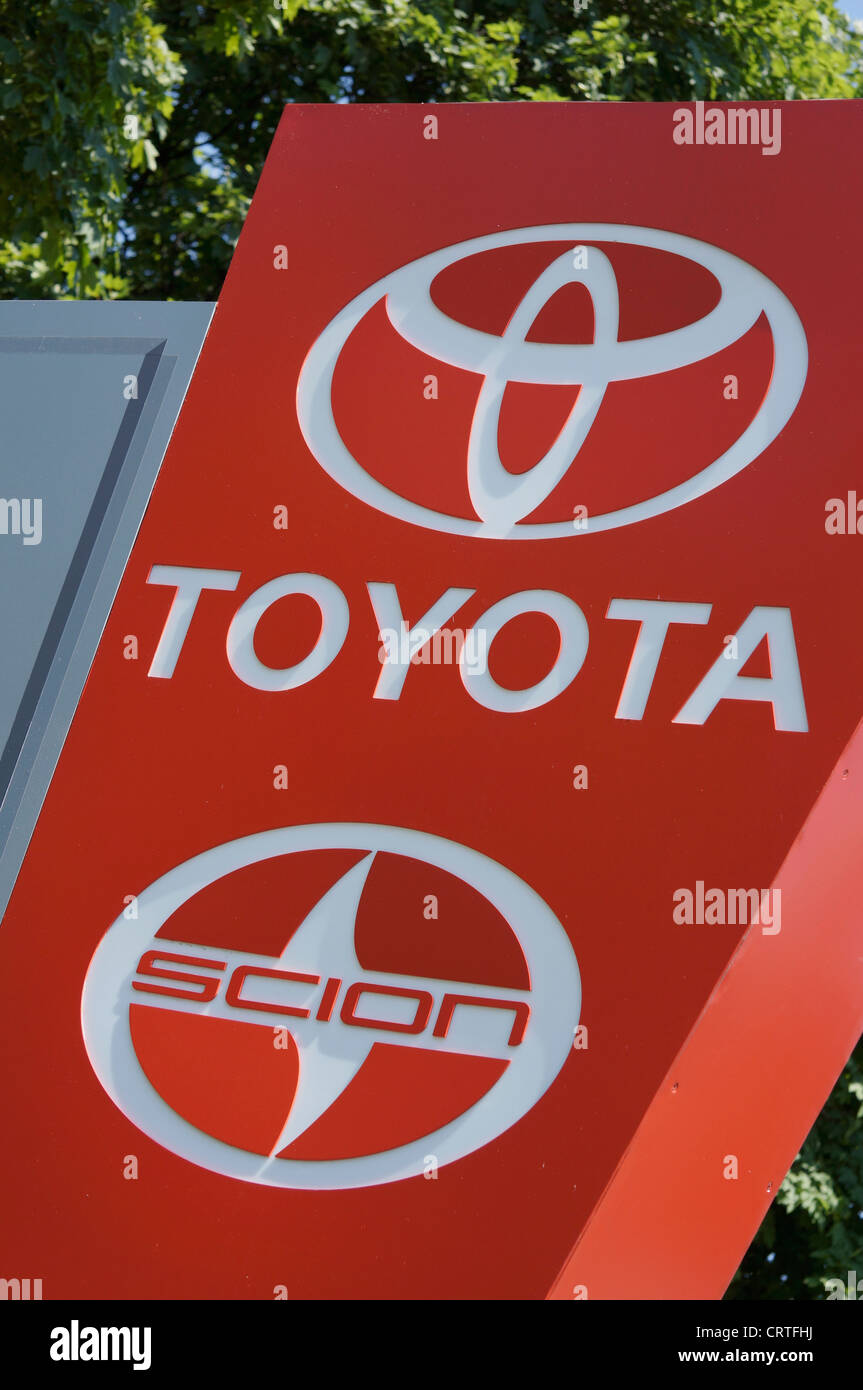 Toyota Scion firmar Foto de stock