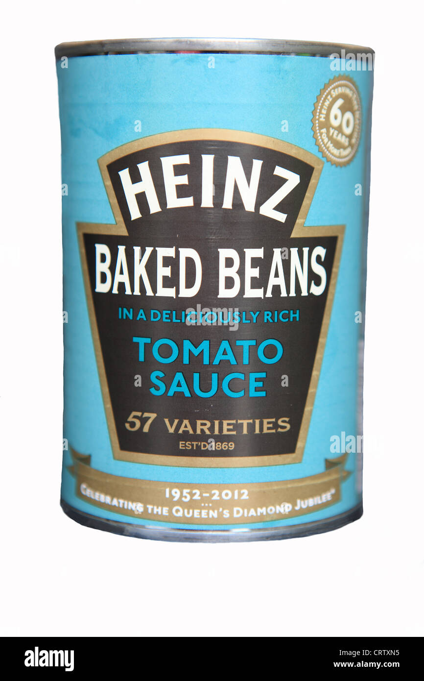 Heinz baked beans tin que conmemora el Queen's Diamond Jubilee 1952