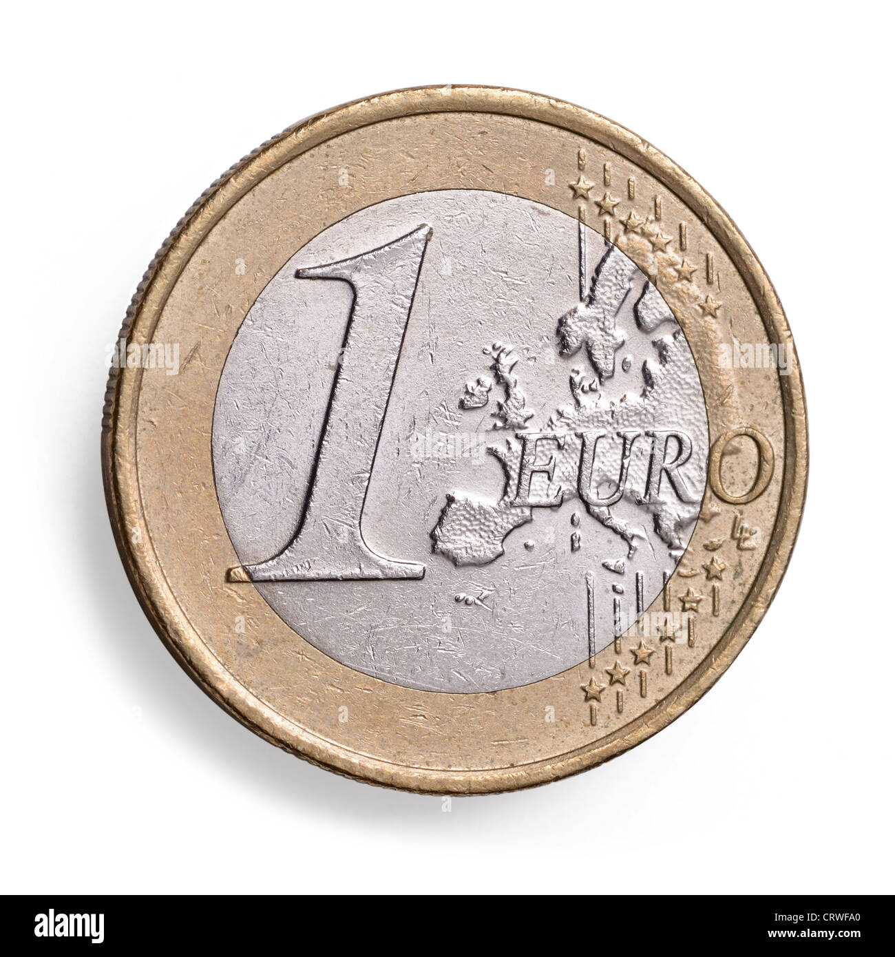 1 moneda de un Euro Foto de stock