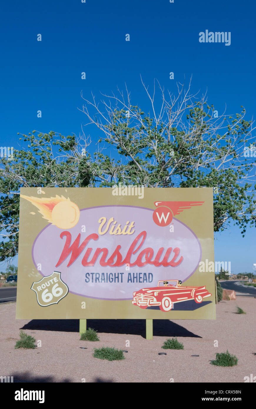Winslow Arizona signo positivo de EE.UU. Foto de stock