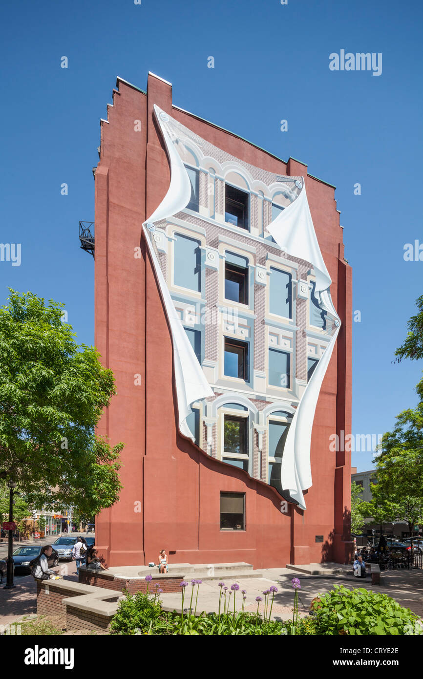 Edificio Flatiron Gooderham & Worts mural, Toronto Foto de stock