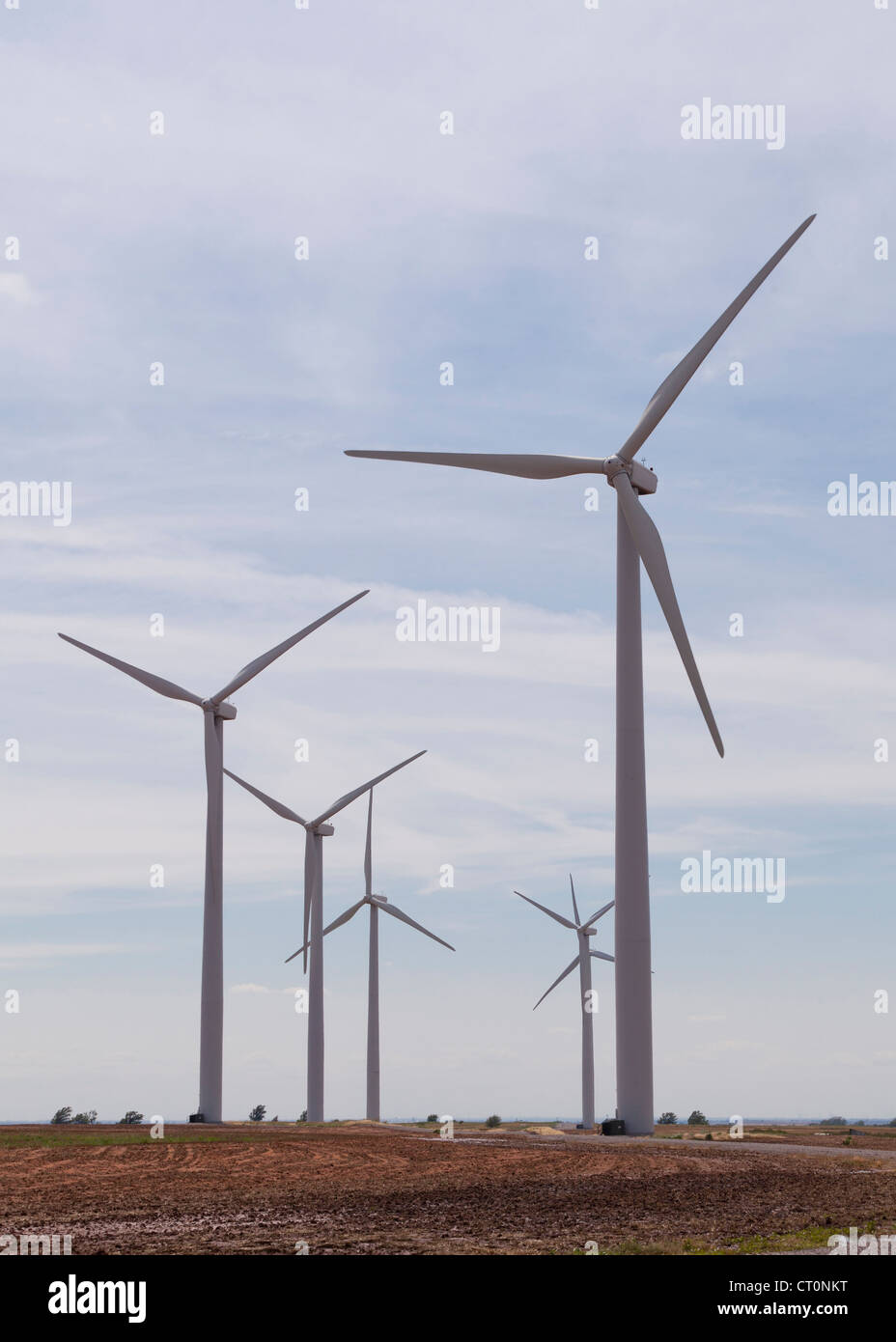 Turbinas de viento - Texas, EE.UU. Foto de stock