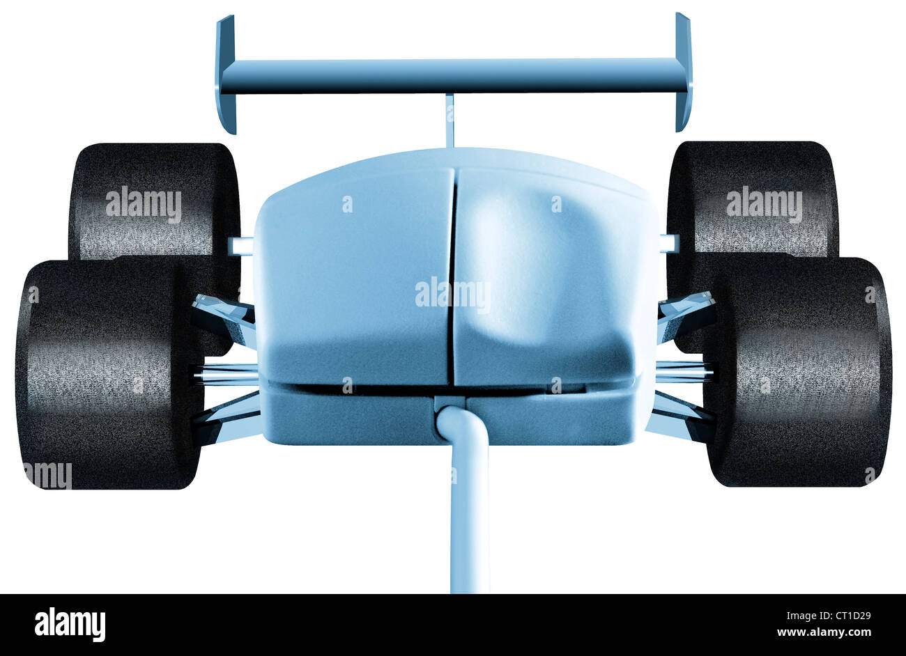 Equipo Maus mit Rädern wie ein Formel 1 Rennwagen Foto de stock