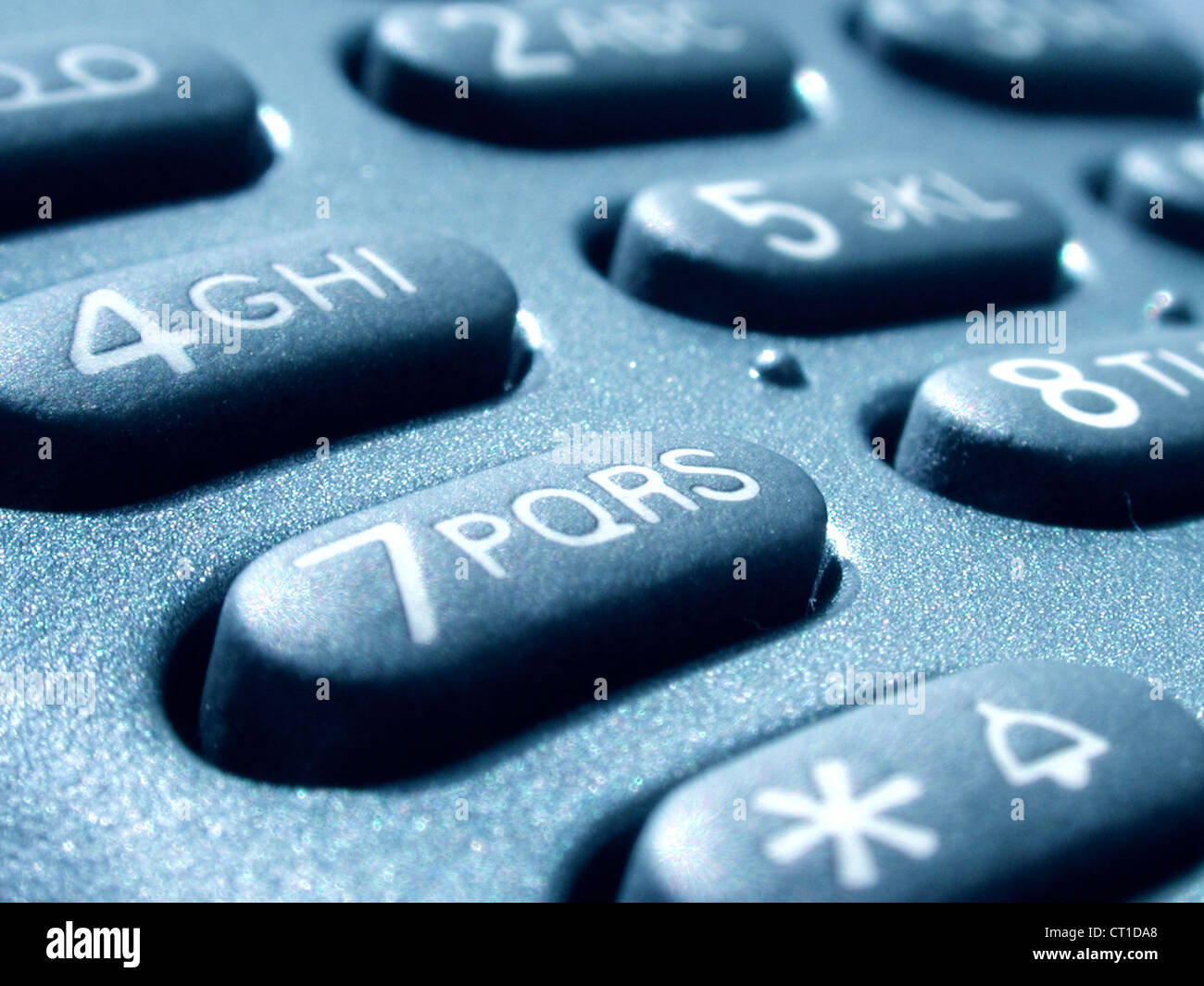 Las teclas del teclado de teléfono móvil con números y letras - close-up  Fotografía de stock - Alamy