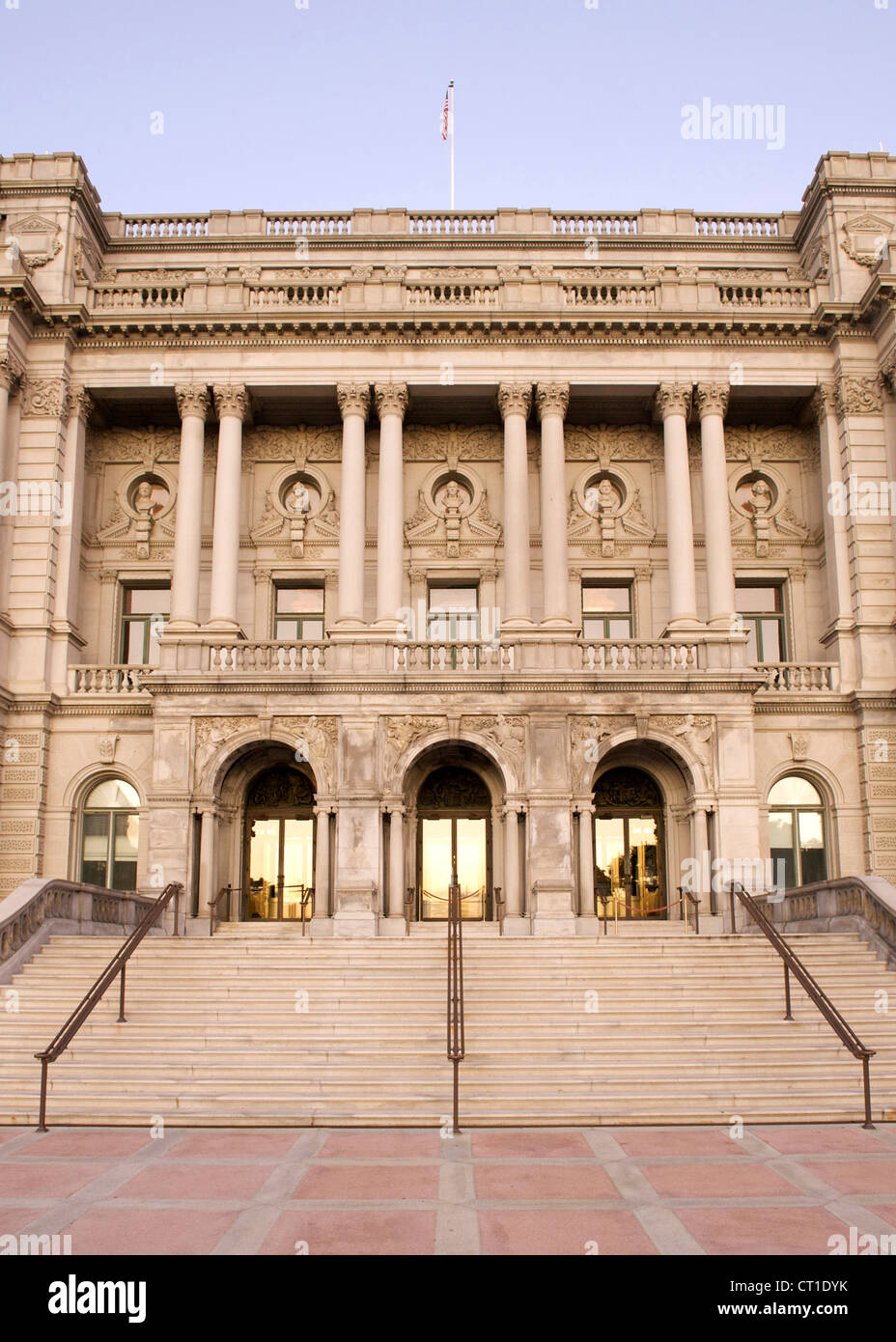 Biblioteca del Congreso (Jefferson Building) en Washington DC, Estados Unidos. Foto de stock