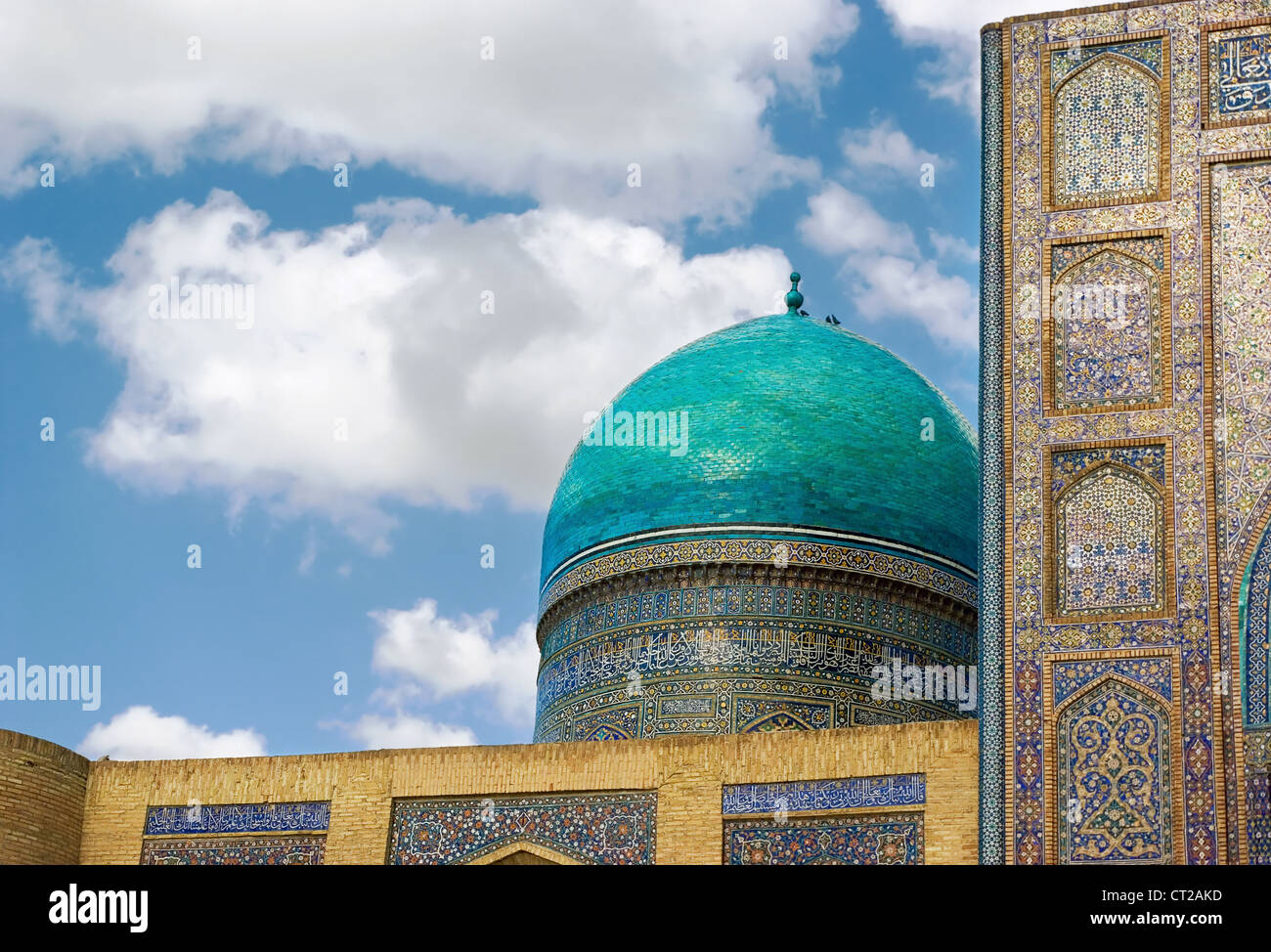 Detalle de la arquitectura tradicional de Uzbekistán Foto de stock