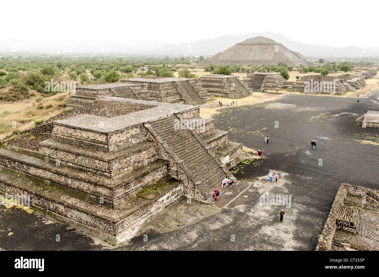 Pirámides de Teotihuacan (Patrimonio de la Humanidad de la UNESCO) Ciudad de México México Centroamérica Foto de stock