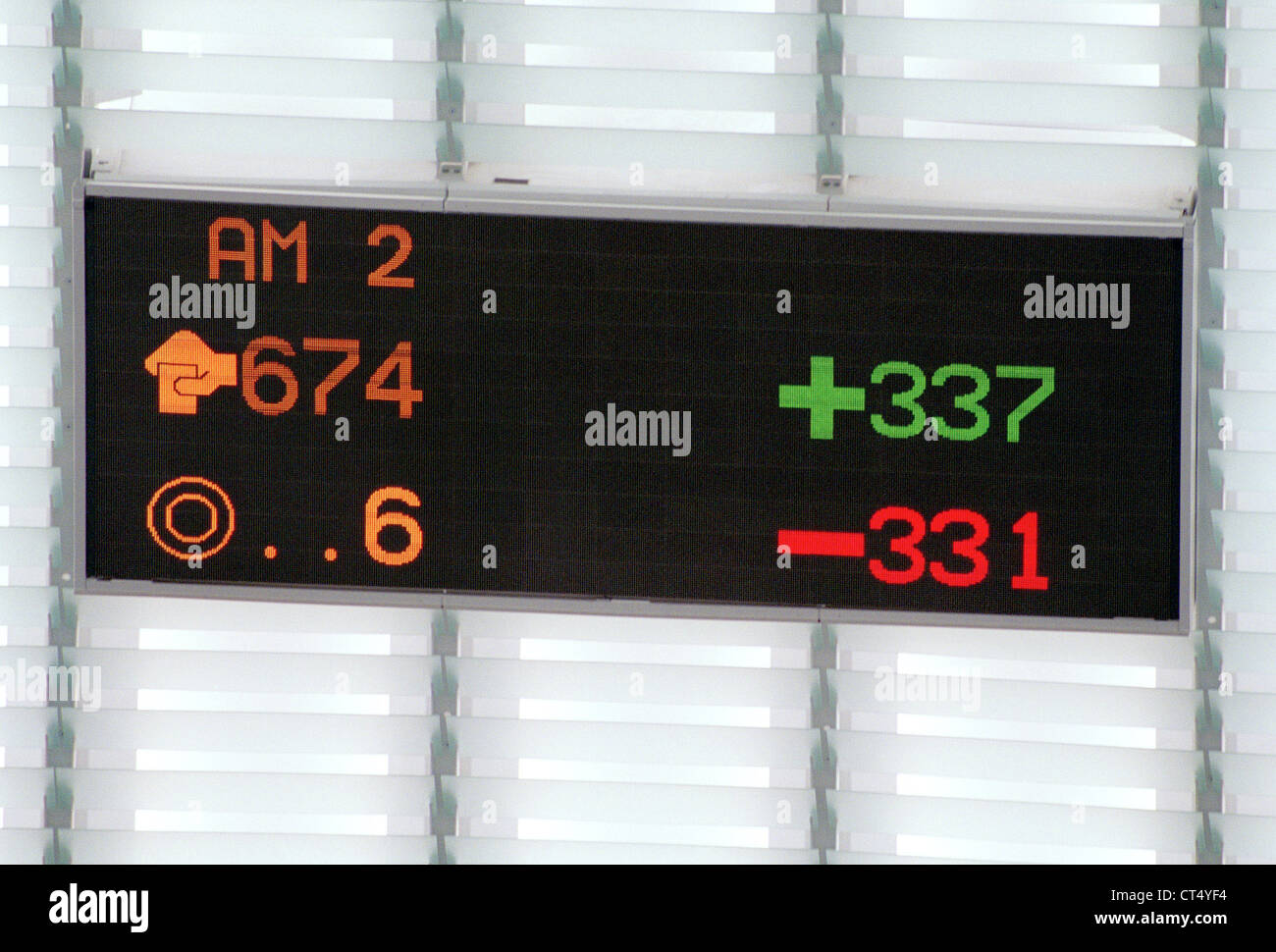 Estrasburgo, el cuadro de indicadores de los resultados de las elecciones en el Parlamento de la UE Foto de stock