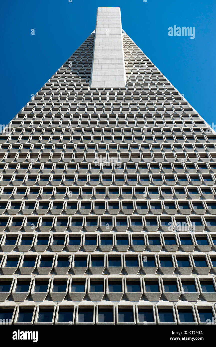 El edificio Pirámide Transamérica en San Francisco, California, EEUU. Foto de stock