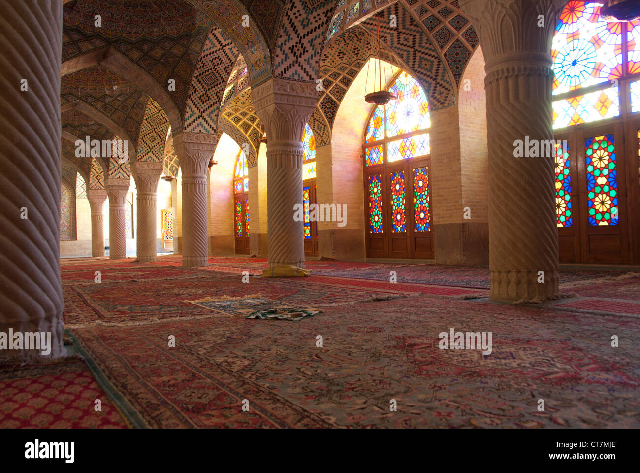 Nasir ol Molk Mosque, Shiraz, Irán Foto de stock