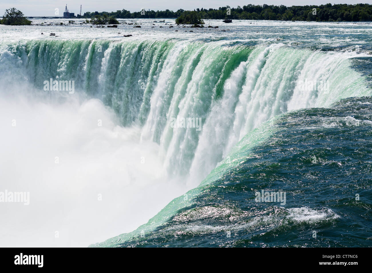 Cerca de las cataratas de La Herradura desde el lado Canadiense, Niagara Falls, Ontario, Canadá Foto de stock