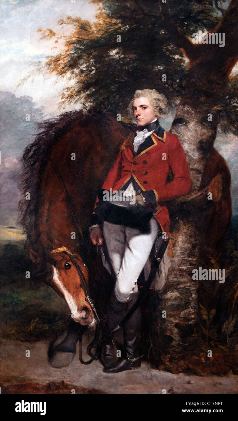 El capitán George K. H. Coussmaker 1792 por Sir Joshua Reynold Inglés Reino Unido Foto de stock