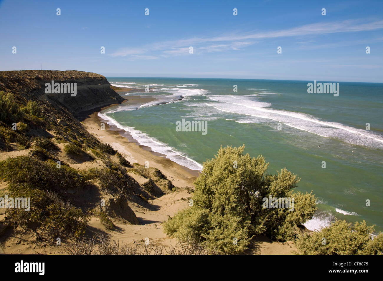 Vistas de la costa en Punta Delgada Foto de stock