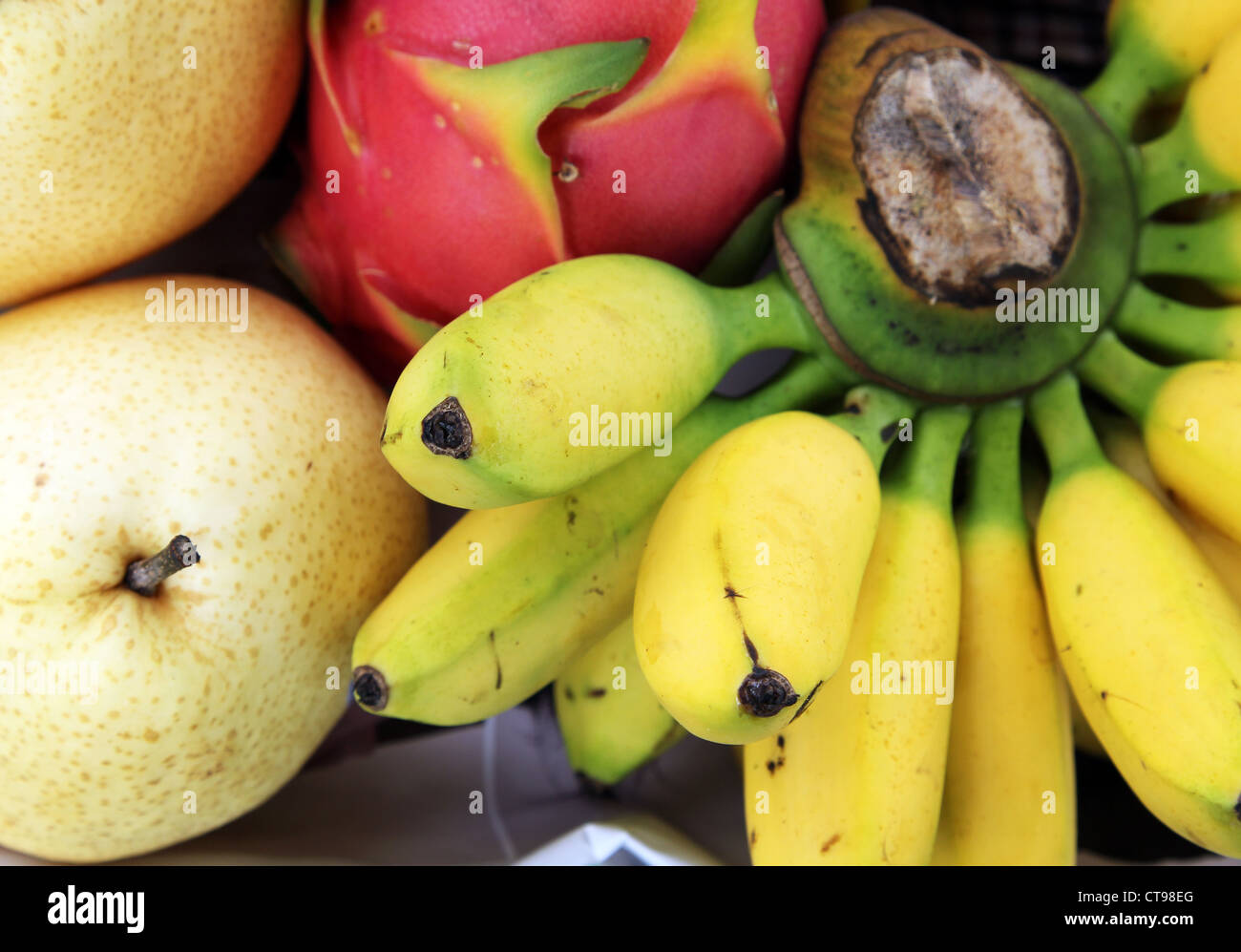 Closeup imagen de frescas frutas tailandesas Foto de stock