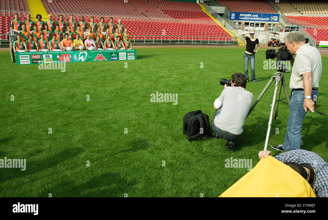 Foto de equipo del fútbol club Bundesliga Werder Bremen Foto de stock