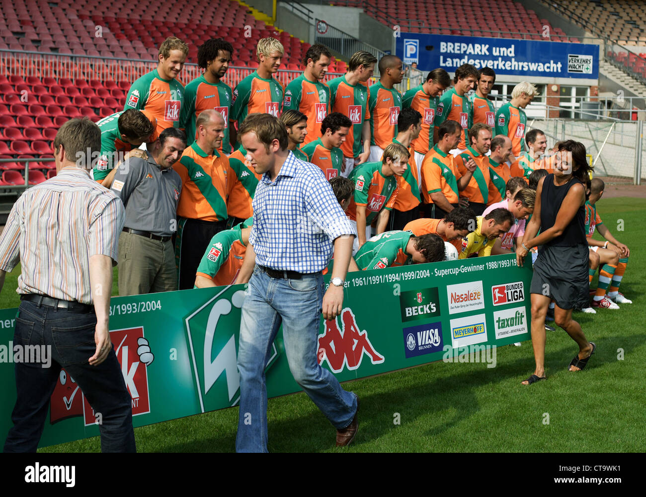 Foto de equipo del fútbol club Bundesliga Werder Bremen Foto de stock
