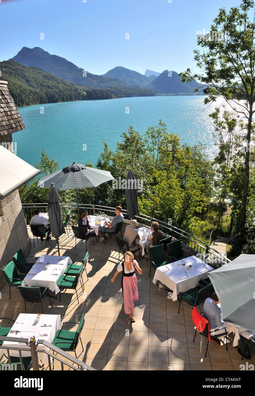 Hotel Castillo Fuschl, lago Fuschl, Salzburgo, Austria-land Foto de stock