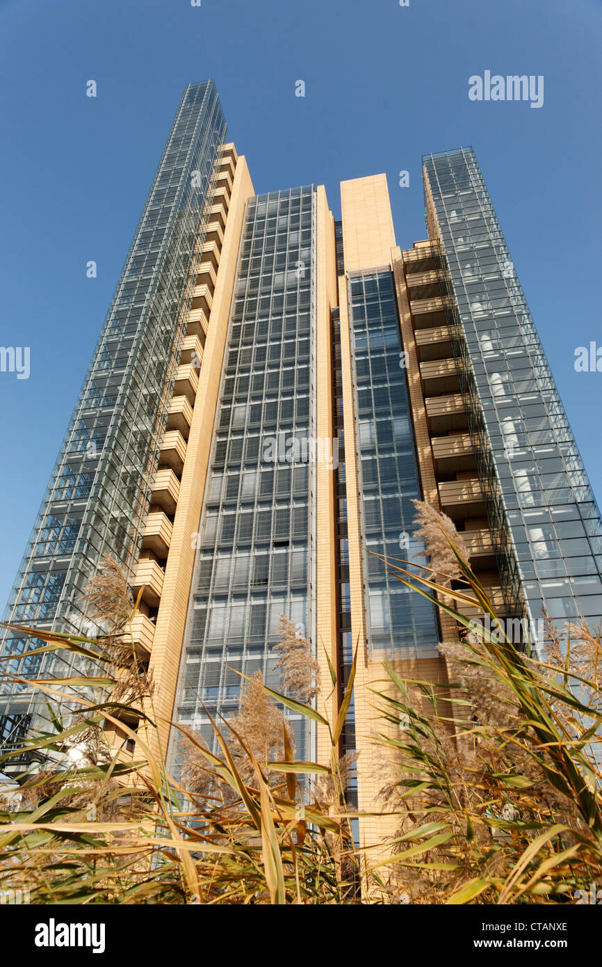 Debis Haus, Renzo Piano, de 106 m, a la Potsdamer Platz, Berlín, Alemania, Europa Foto de stock