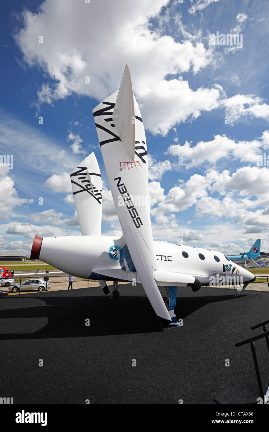 Farnborough International Airshow Virgin Galactic SpaceShipTwo Foto de stock