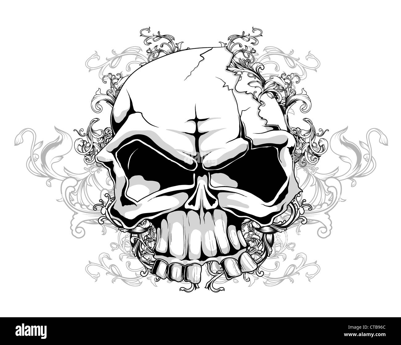 Calavera con flores Imágenes de stock en blanco y negro - Alamy Calavera con flores Imágenes de stock en blanco y negro - Alamy