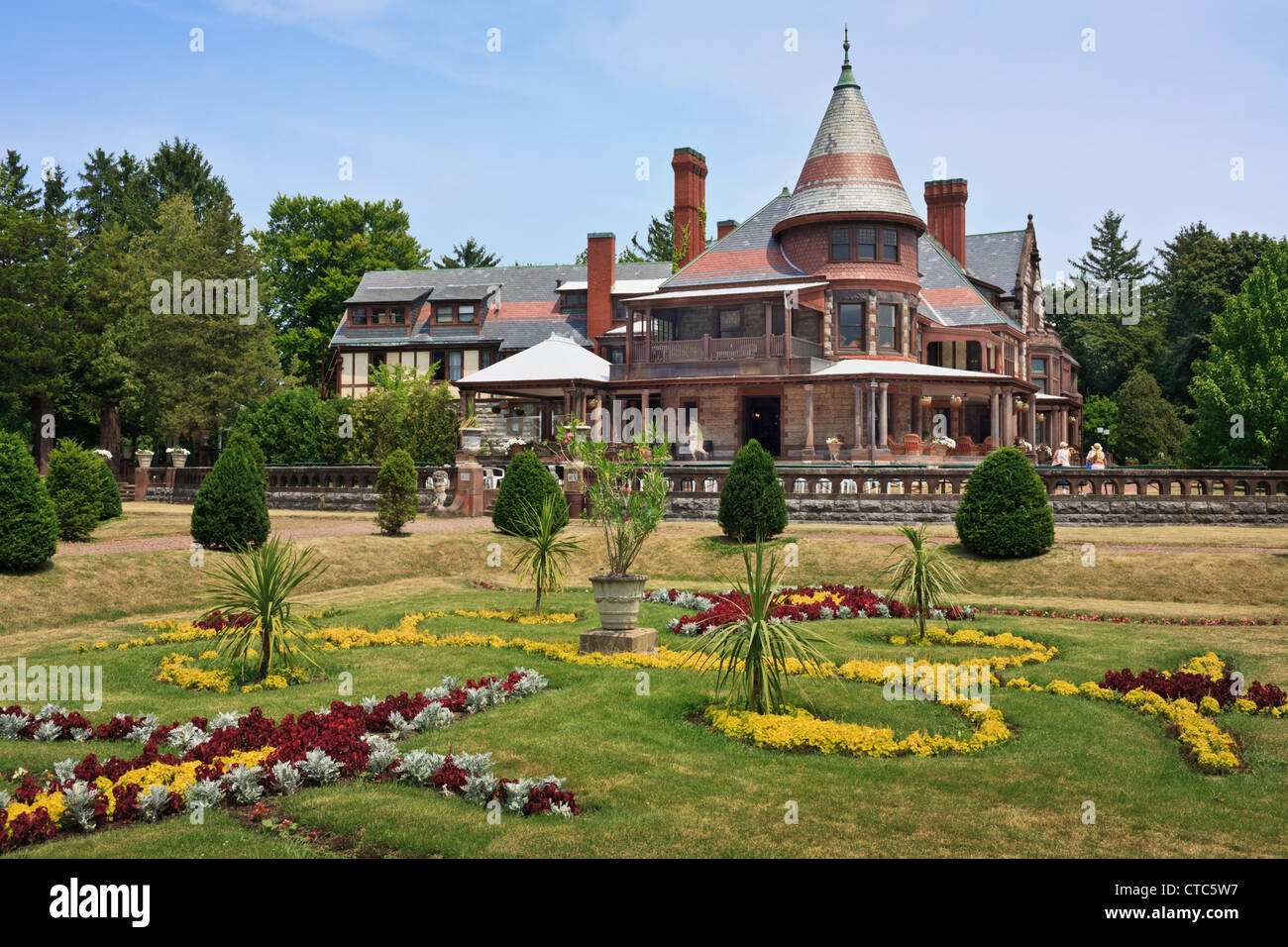 Sonnenberg jardines y mansiones, State Historic Park en Canandaigua, Nueva York Foto de stock