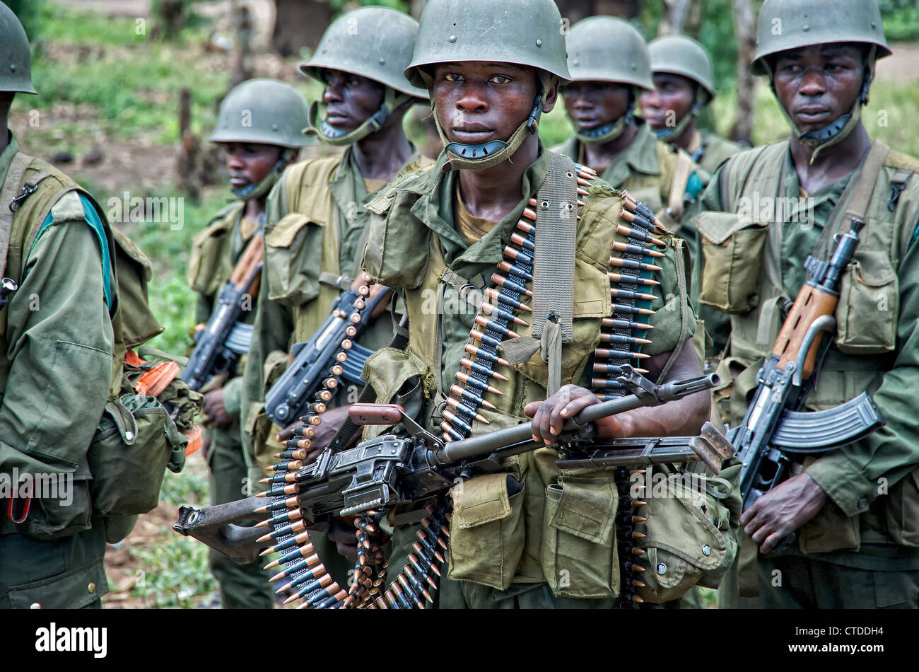Los soldados congoleños, las FARDC, Mushake, República Democrática del Congo Foto de stock