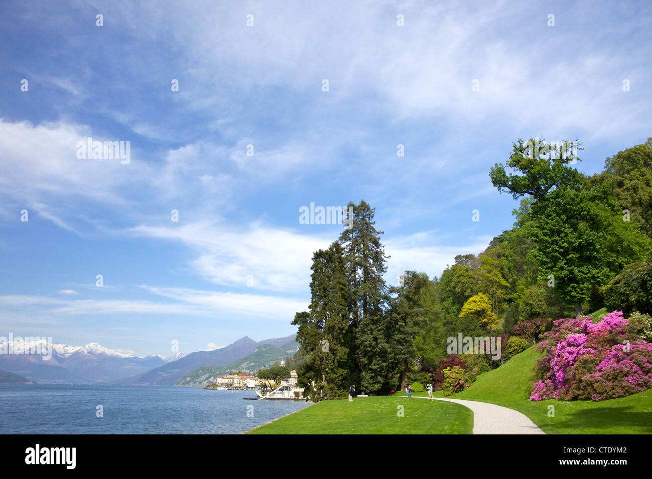 Los jardines de Villa Melzi, Bellagio, Lago de Como, Italia, Europa Foto de stock