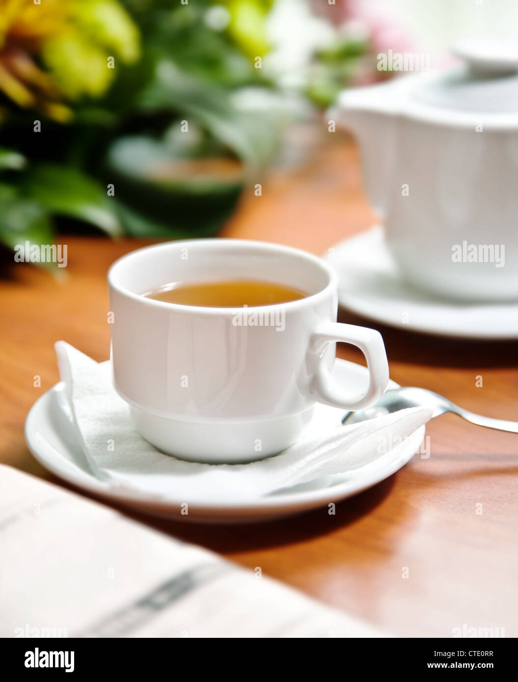 El té de la mañana, enfoque suave foto Foto de stock