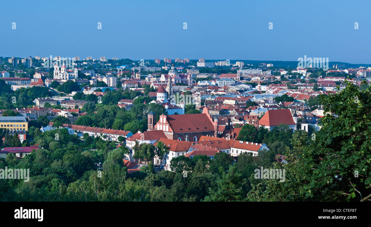 Vista de la ciudad de Vilnius Lituania Foto de stock