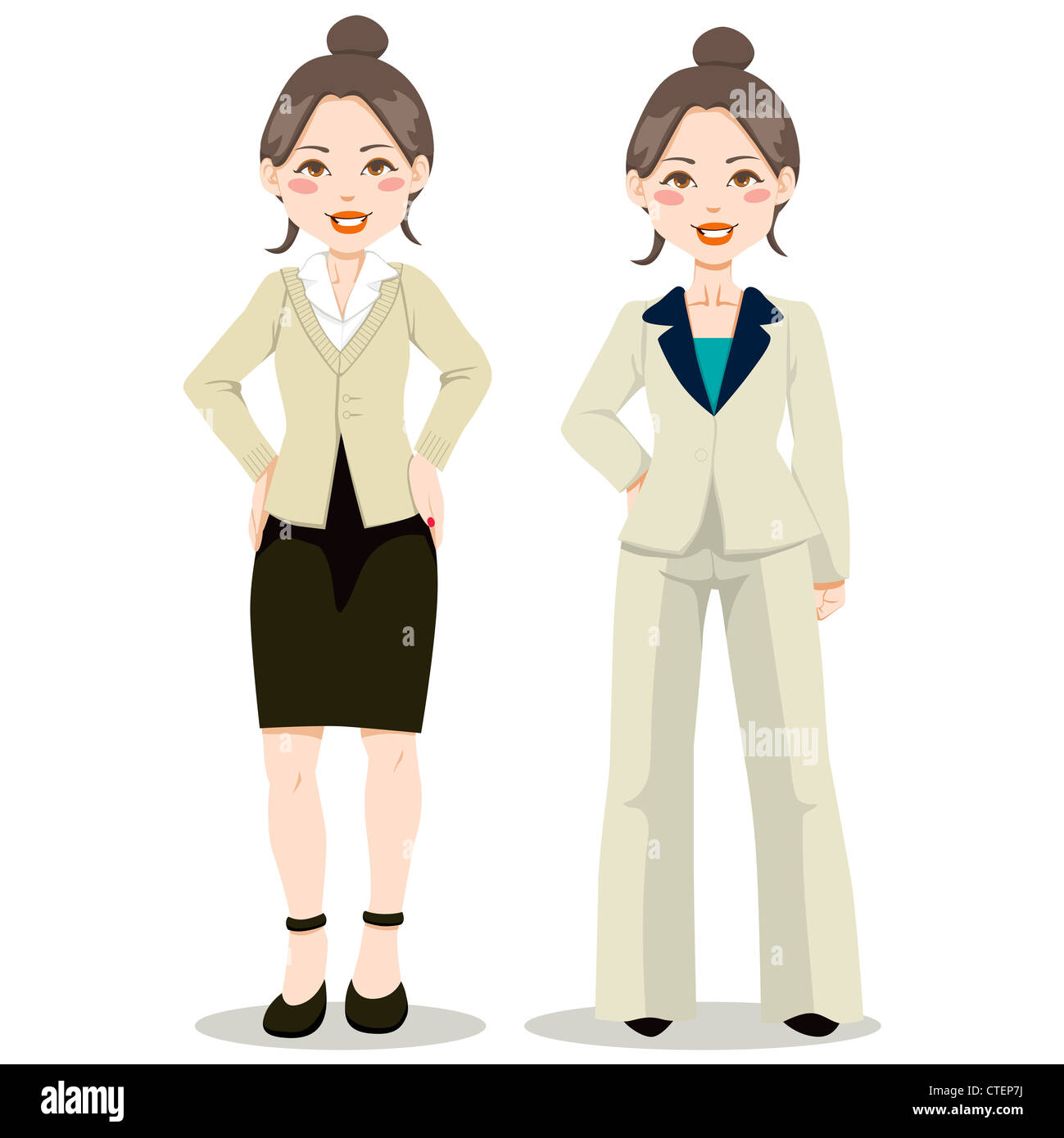 Mujer Ejecutiva asiático en fit mujer traje y estilo de ropa casual  Fotografía de stock - Alamy