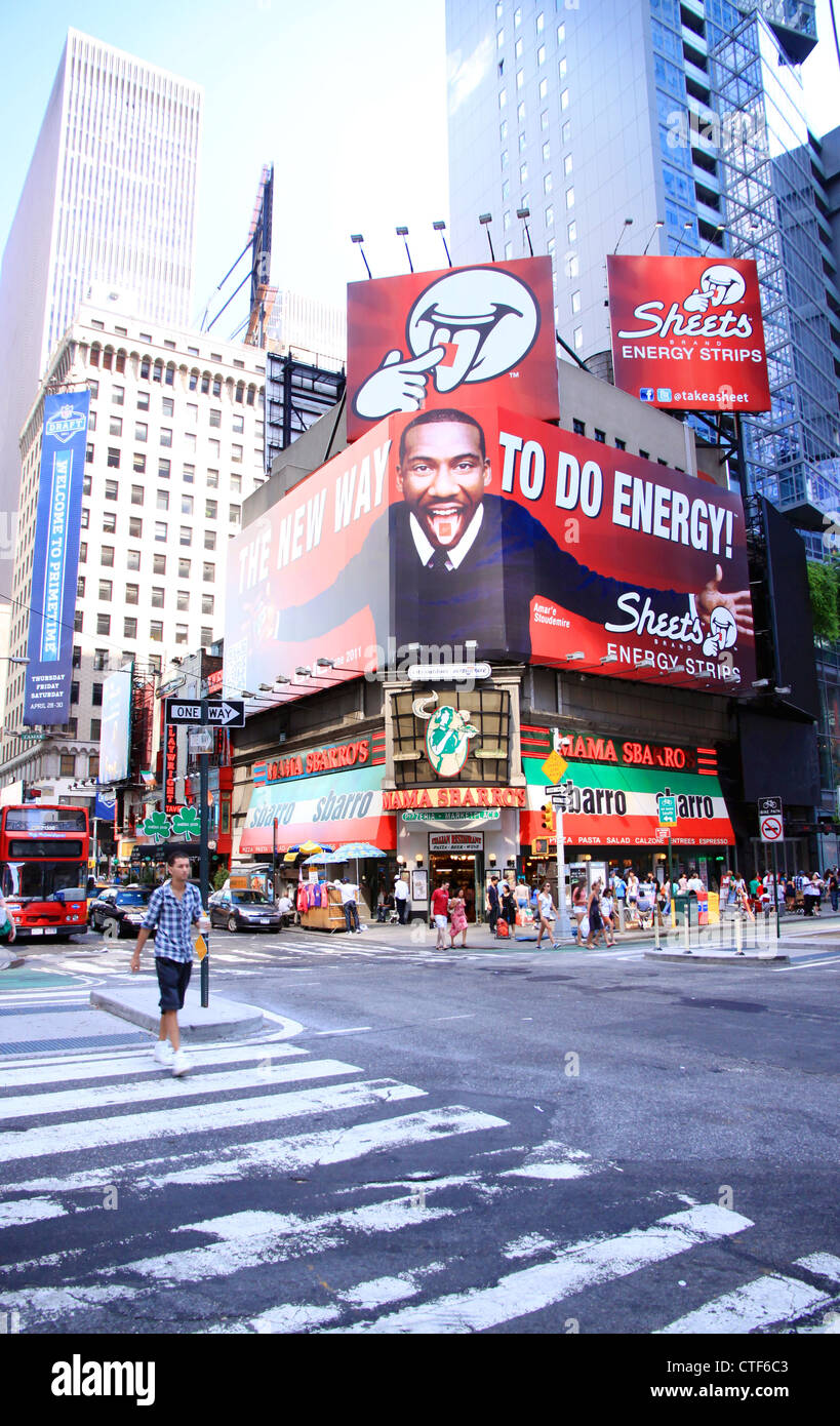 Vista de Times Square Foto de stock