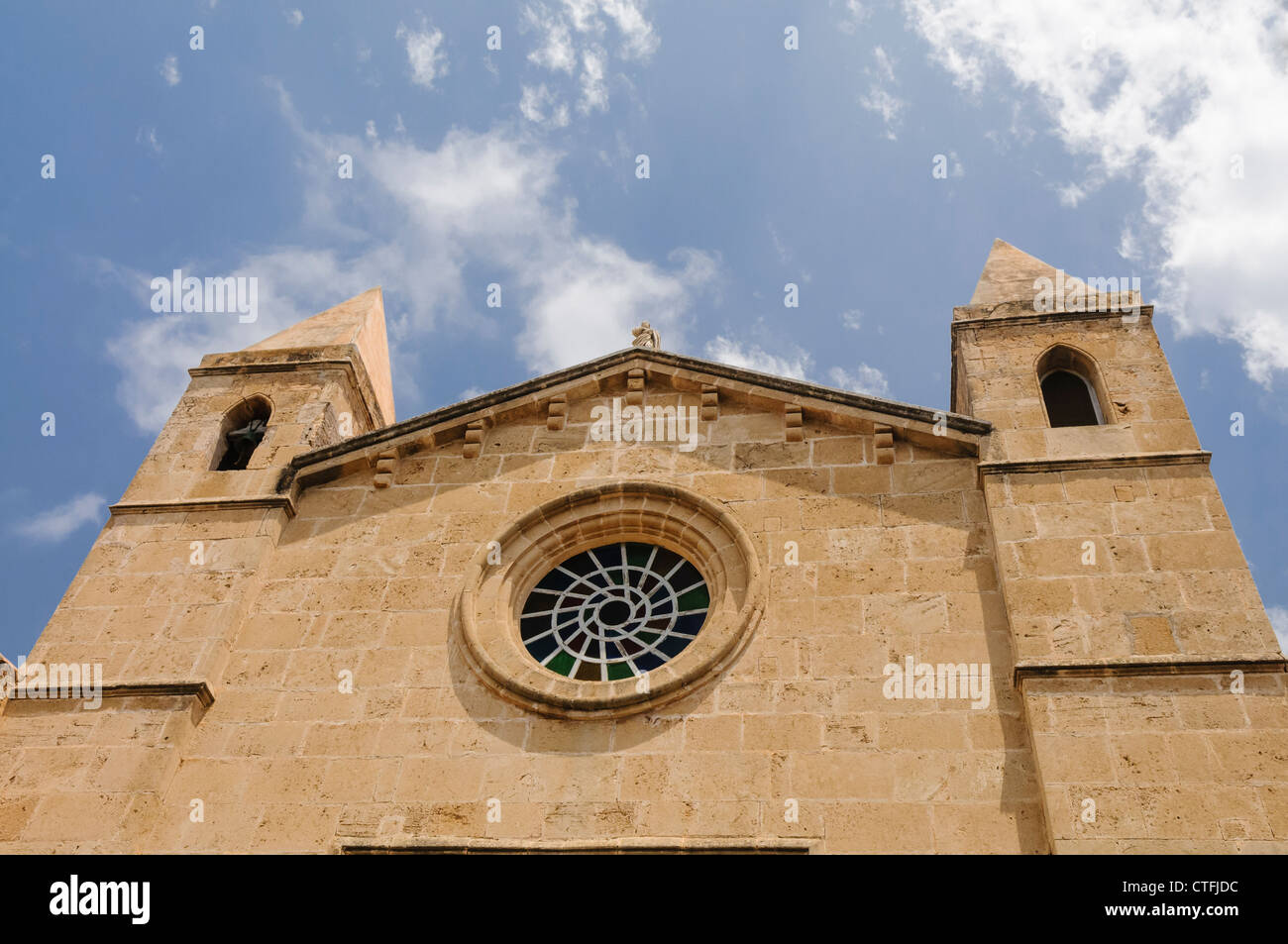 Capilla en la ciudad española de Portocolom, Mallorca/Mallorca Foto de stock