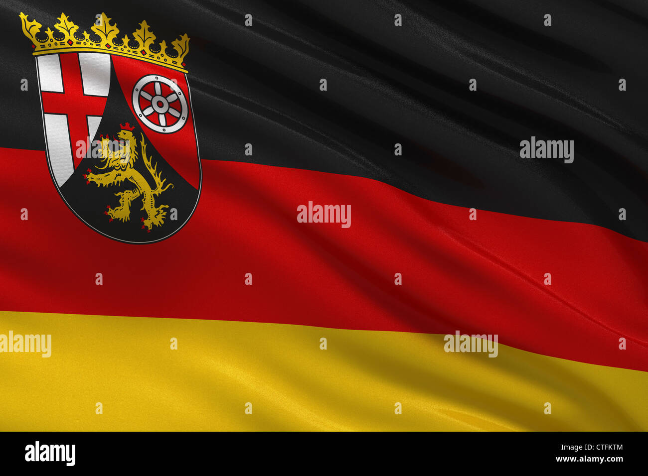 Renania-palatinado Landesflagge Foto de stock