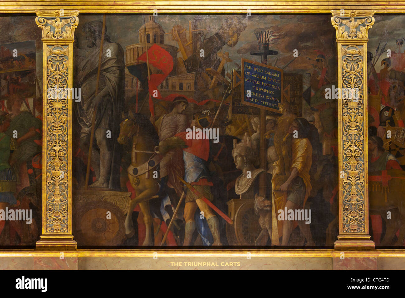 Los carros triunfales, a partir de los triunfos del César, de Andrea Mantegna, Foto de stock