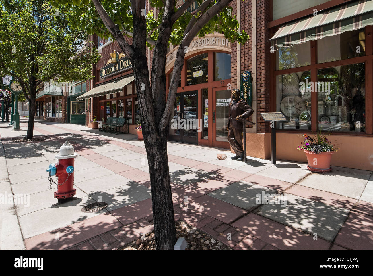 Las tiendas de la calle Main Street, Cedar City, Utah. Foto de stock