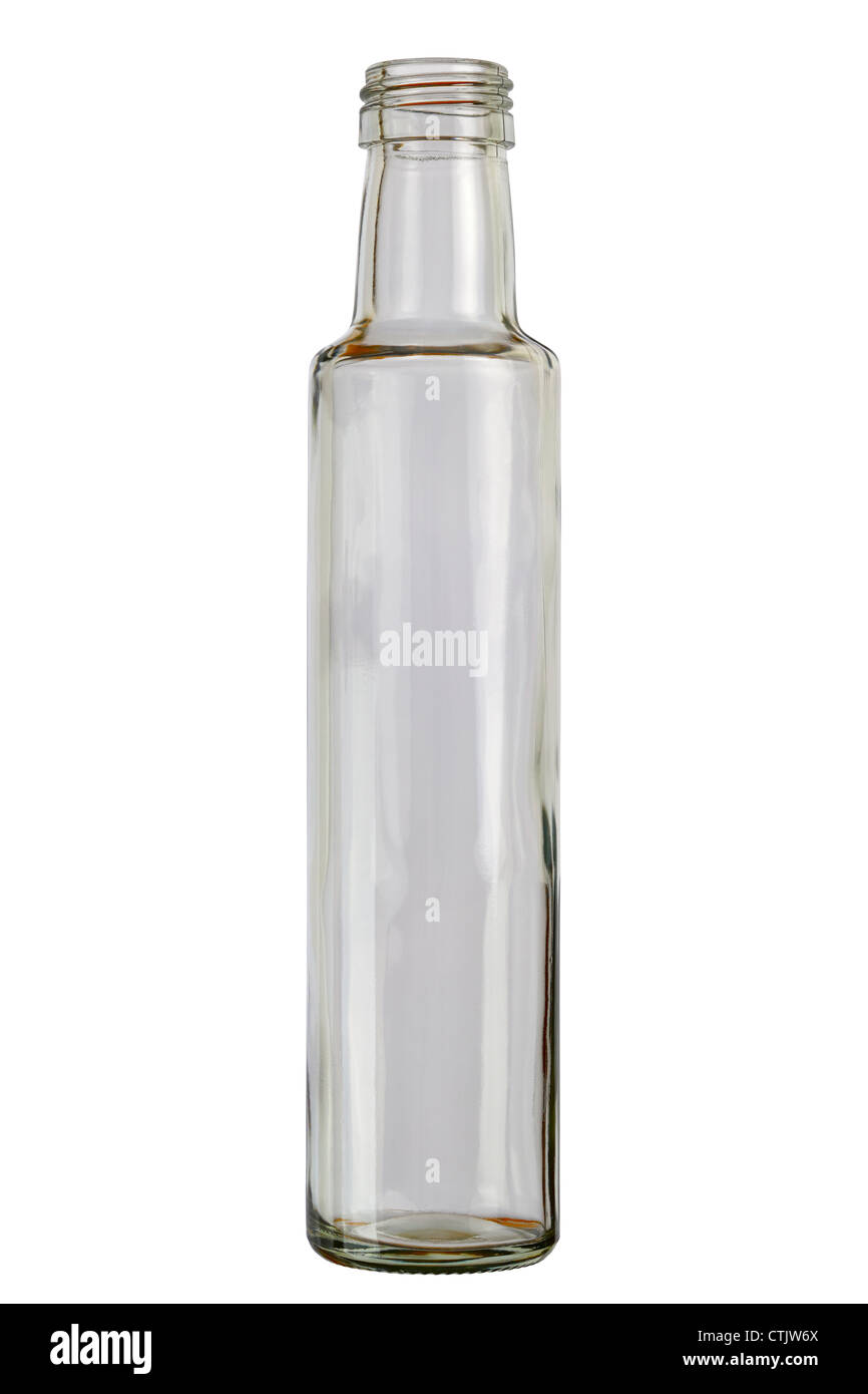 Aceite de cocina en una botella aislado sobre un fondo blanco.