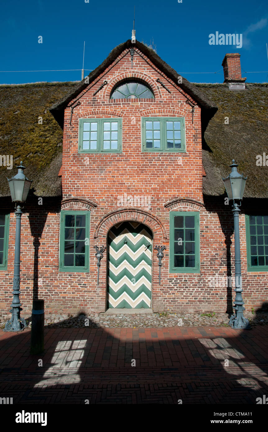 Museo de paja en el pueblo de Sankt Peter Ording, Península Eiderstedt, Schleswig-Holstein, en el norte de Alemania Foto de stock