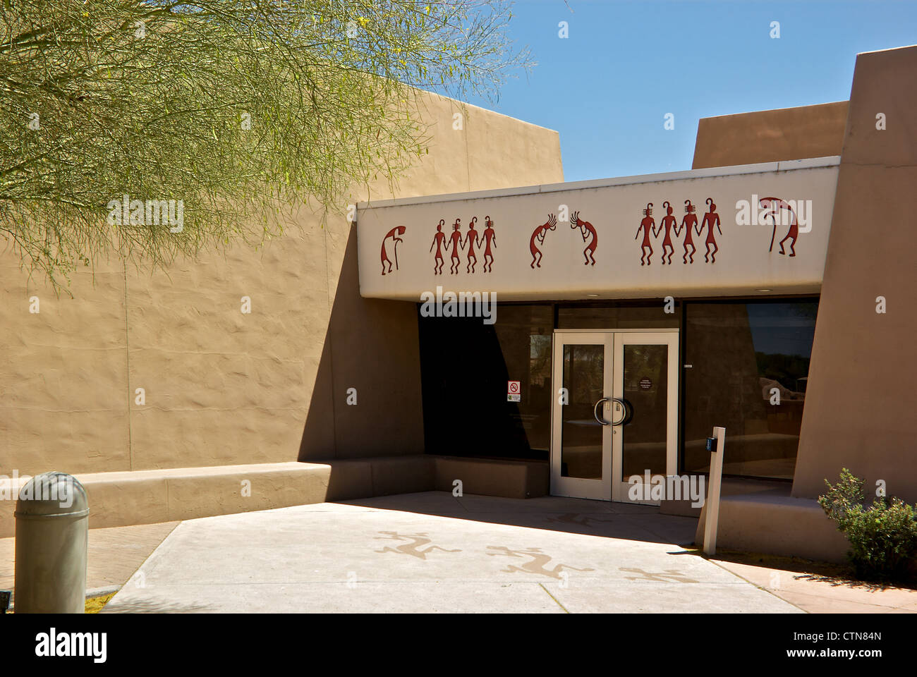 Entrada al Museo de Pueblo Grande y Sitio Arqueológico Phoenix AZ Foto de stock