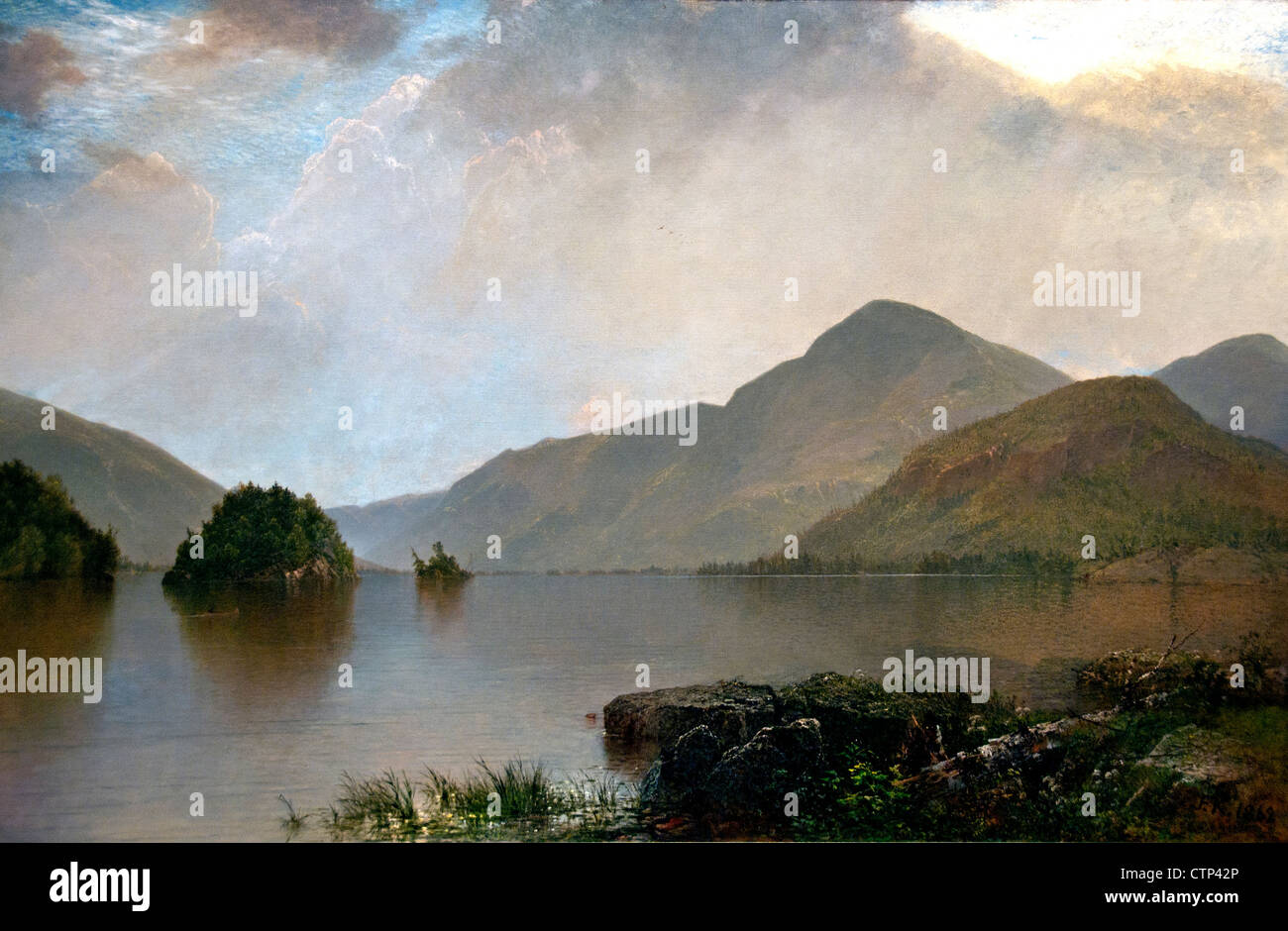 Lake George 1869 John Frederick Kensett American Estados Unidos de América Foto de stock