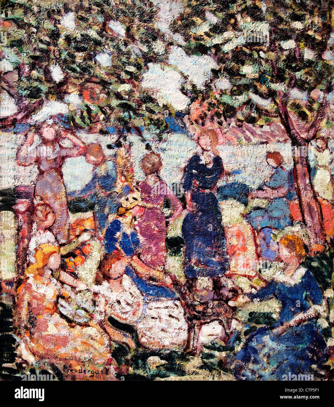 Picnic por la admisión 1918 Maurice Prendergast American Estados Unidos de América Foto de stock