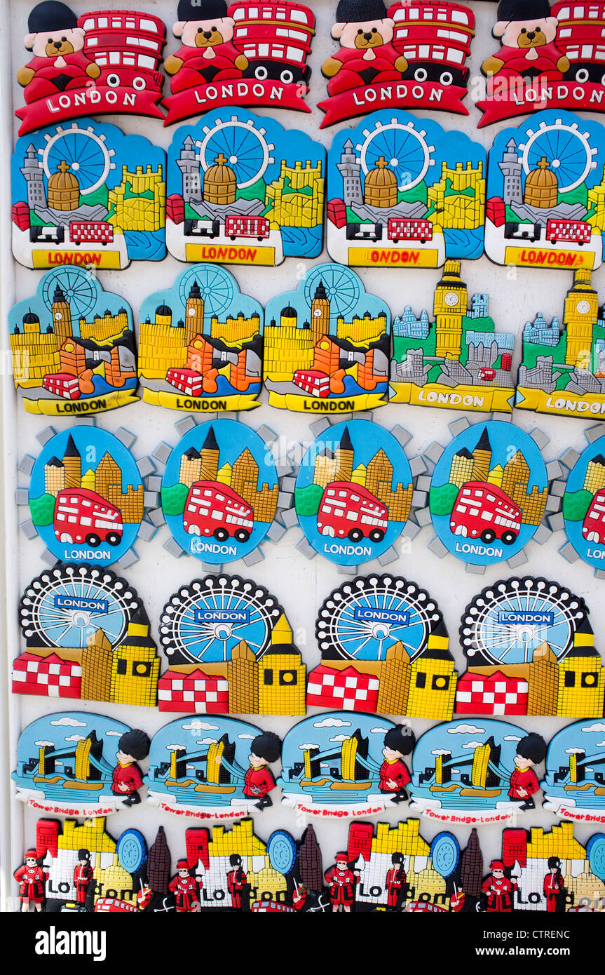 Icono de Londres Fridge Magnets shop mostrar Foto de stock